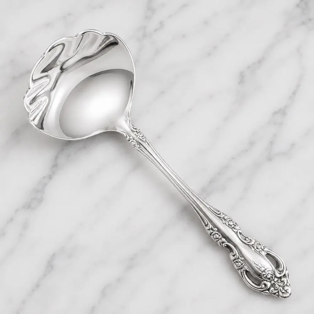 Oneida Community BRAHMS Stainless Serving Gravy Ladle Silverware Flatware Rococo
